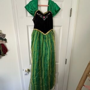 Green and Black Elsa Costume Dress - women's medium